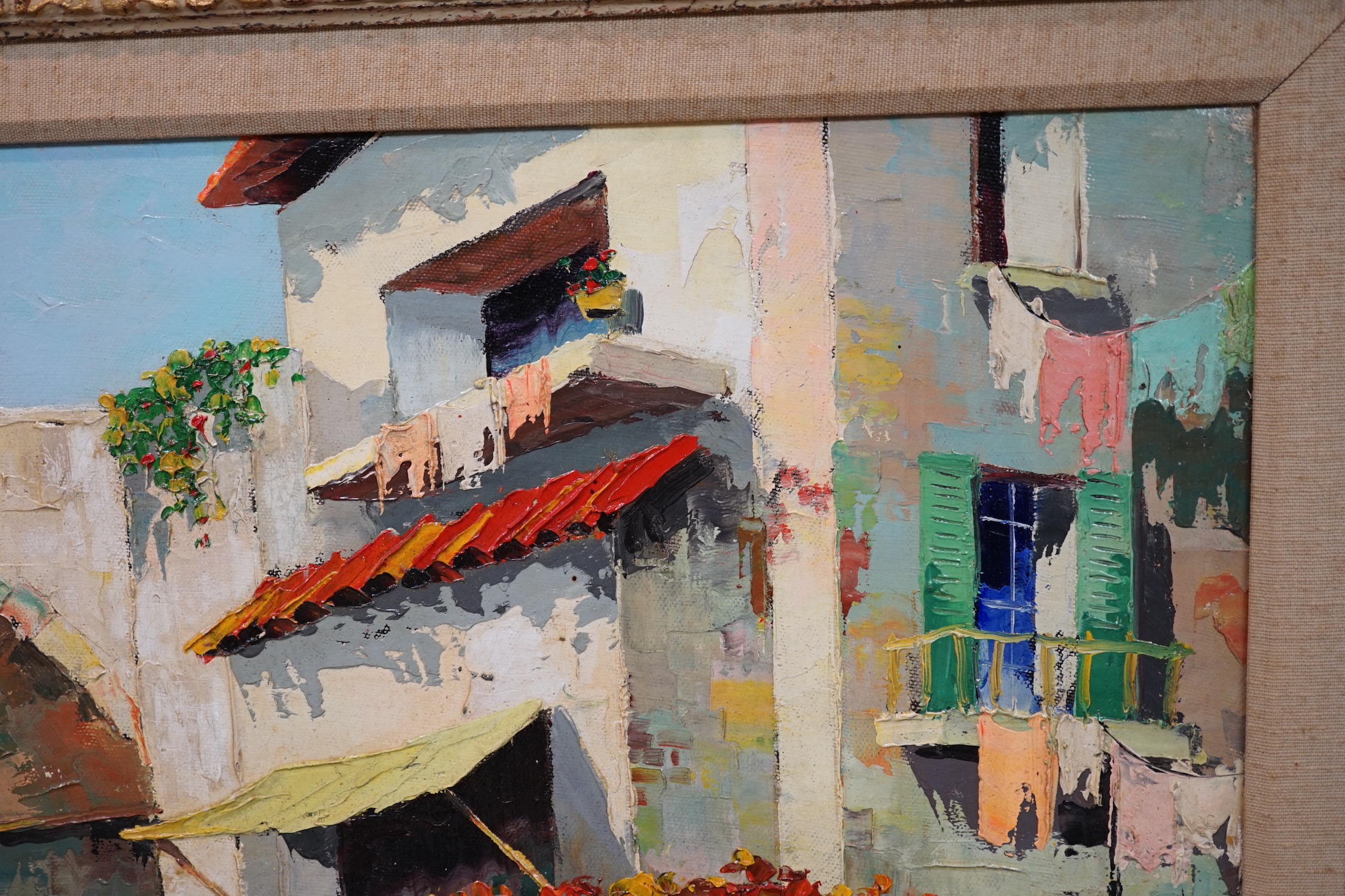 Cecil Rochfort D'Oyly-John (British, 1906-1993), 'Corner of Santa Margarita', oil on canvas, 45 x 65cm